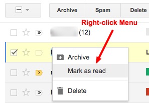 Gmail Right-Click Menu